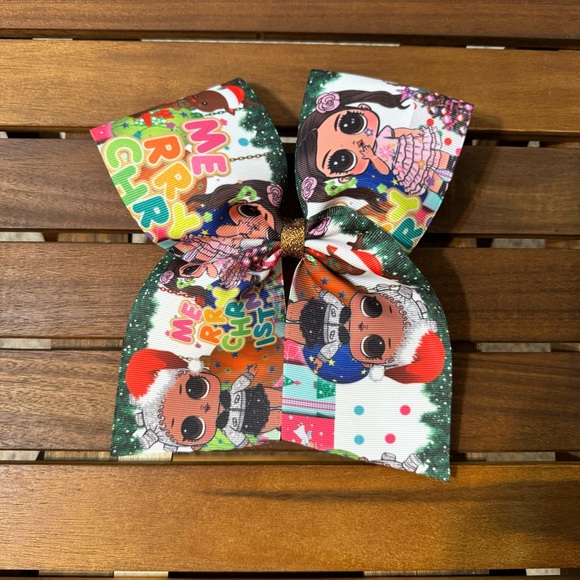 NWOT Handmade Christmas Hair Bows 3pcs / Princess/ L.O.L Surprise - Picture 9 of 11